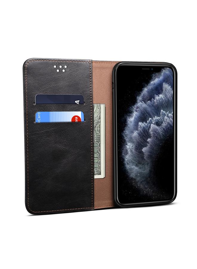 Zaboon Case For iPhone 11 Pro Max Simple Wax Crazy Horse Texture Horizontal Flip Leather Case with Card Slots & Wallet - Image 5