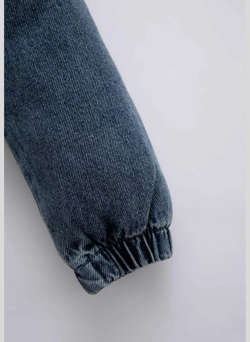 DeFacto BabyBoy Hooded Long Sleeve Denim Jacket