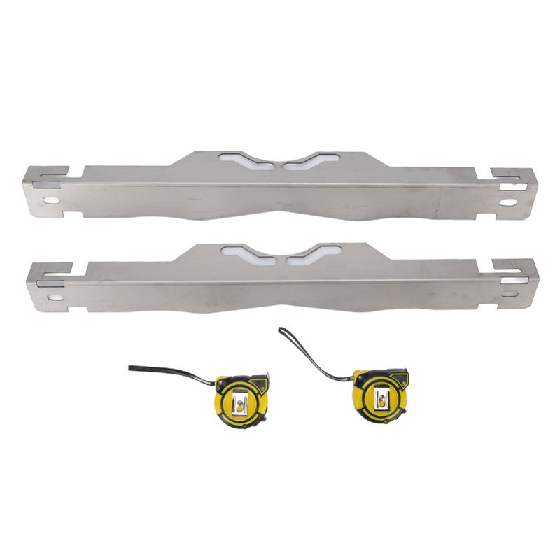 2 Pcs Wheel Alignment Tool Heavy Duty Steel Toe Alignment Measurement Tool with 2 Tape Measures for Car - Image 1