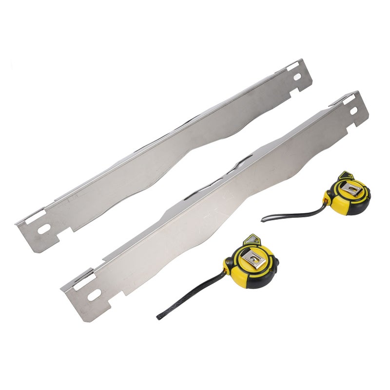 2 Pcs Wheel Alignment Tool Heavy Duty Steel Toe Alignment Measurement Tool with 2 Tape Measures for Car - Image 3
