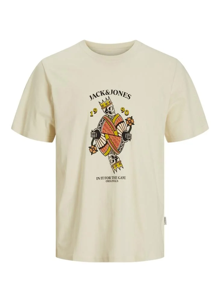 JACK & JONES Joranatomy Skull Print Crew Neck T-Shirt