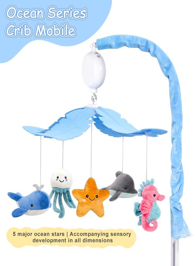FEISIKE Baby Crib Mobile with 35 Lullabies, 3 Modes Rotation & Music, Adjustable Volume, Nursery Decor for Boys and Girls (Ocean Theme) - Image 2