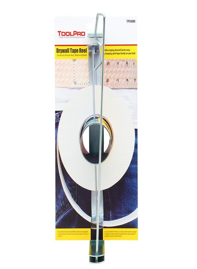 ToolPro Drywall Tape Reel - Durable Tape for Drywall Repair - Holds up to 500 ft. Rolls of Drwyall Tape - 4 in. Long Belt Clip - Ideal for DIY Projects - Image 3