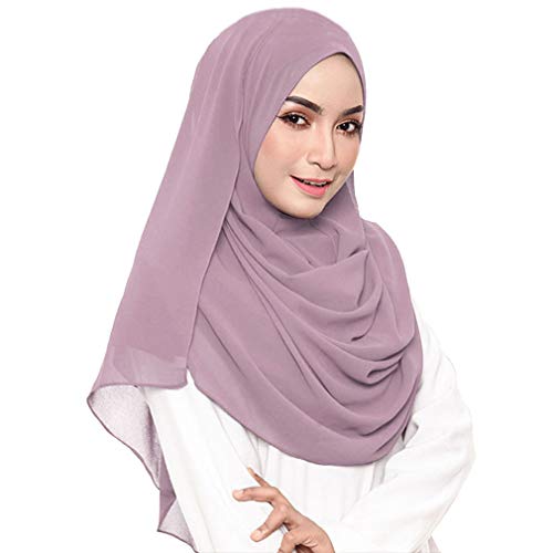 LMVERNA Womens Chiffon Bridal Evening Soft Wrap Scarf Shawl, Chiffon Scarf Ribbon Scarf for Women and Girls (Dusty Pink) - Image 1