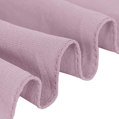 LMVERNA Womens Chiffon Bridal Evening Soft Wrap Scarf Shawl, Chiffon Scarf Ribbon Scarf for Women and Girls (Dusty Pink) - Image 4