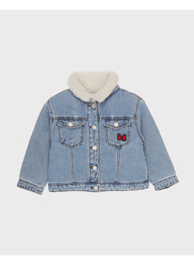 Zara Kids' Turn-down Collar Denim Cute Warm Stylish Jacket - Image 1