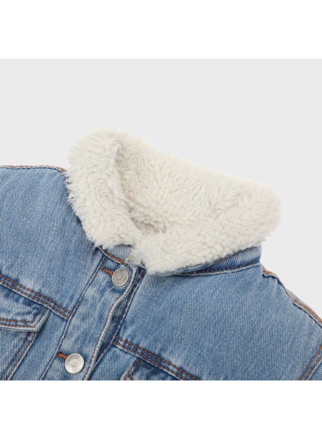 Zara Kids' Turn-down Collar Denim Cute Warm Stylish Jacket - Image 4