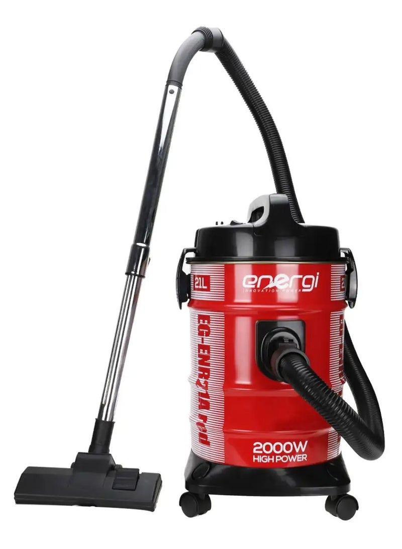 Energi Energi 21L Drum Vacuum Cleaner EG-ENR21VA (Red) - Image 1