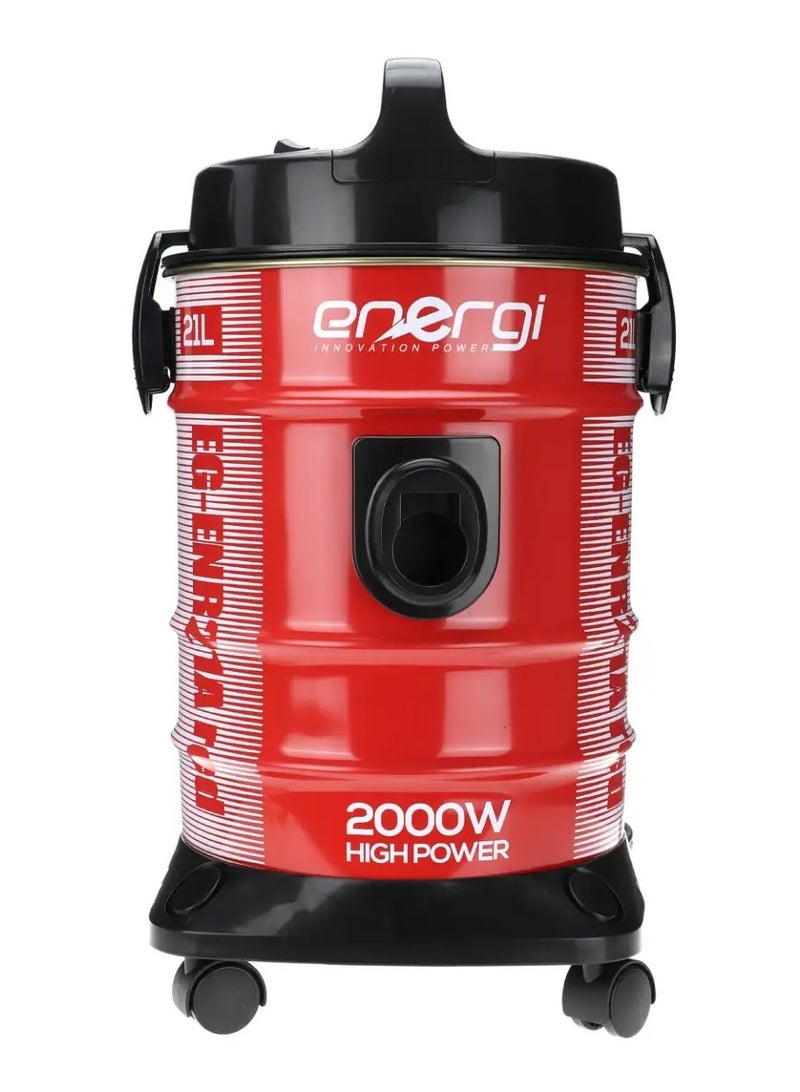Energi Energi 21L Drum Vacuum Cleaner EG-ENR21VA (Red) - Image 2