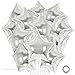 YOTHORN 20 Pcs Star Balloons18 Inch Silver Star Foil BalloonsStars Shaped Balloon Mylar Helium Balloon for Birthday Party Anniversary Wedding Baby Shower Decorations Silver - Image 2