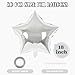 YOTHORN 20 Pcs Star Balloons18 Inch Silver Star Foil BalloonsStars Shaped Balloon Mylar Helium Balloon for Birthday Party Anniversary Wedding Baby Shower Decorations Silver - Image 4