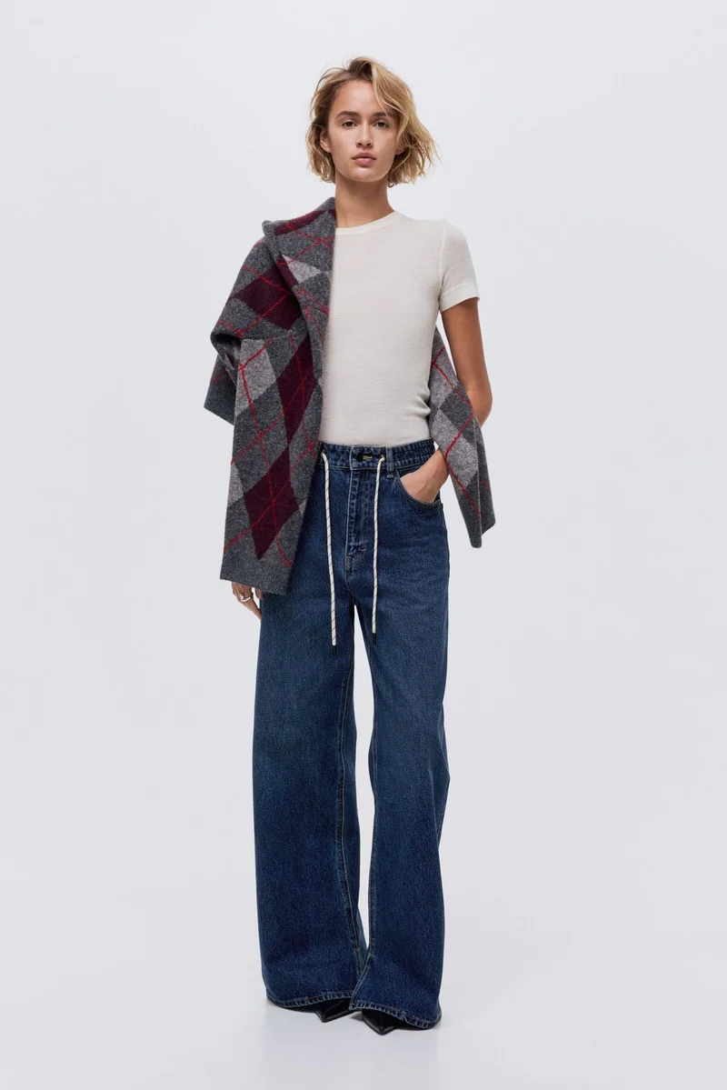 H&M Wide drawstring jeans