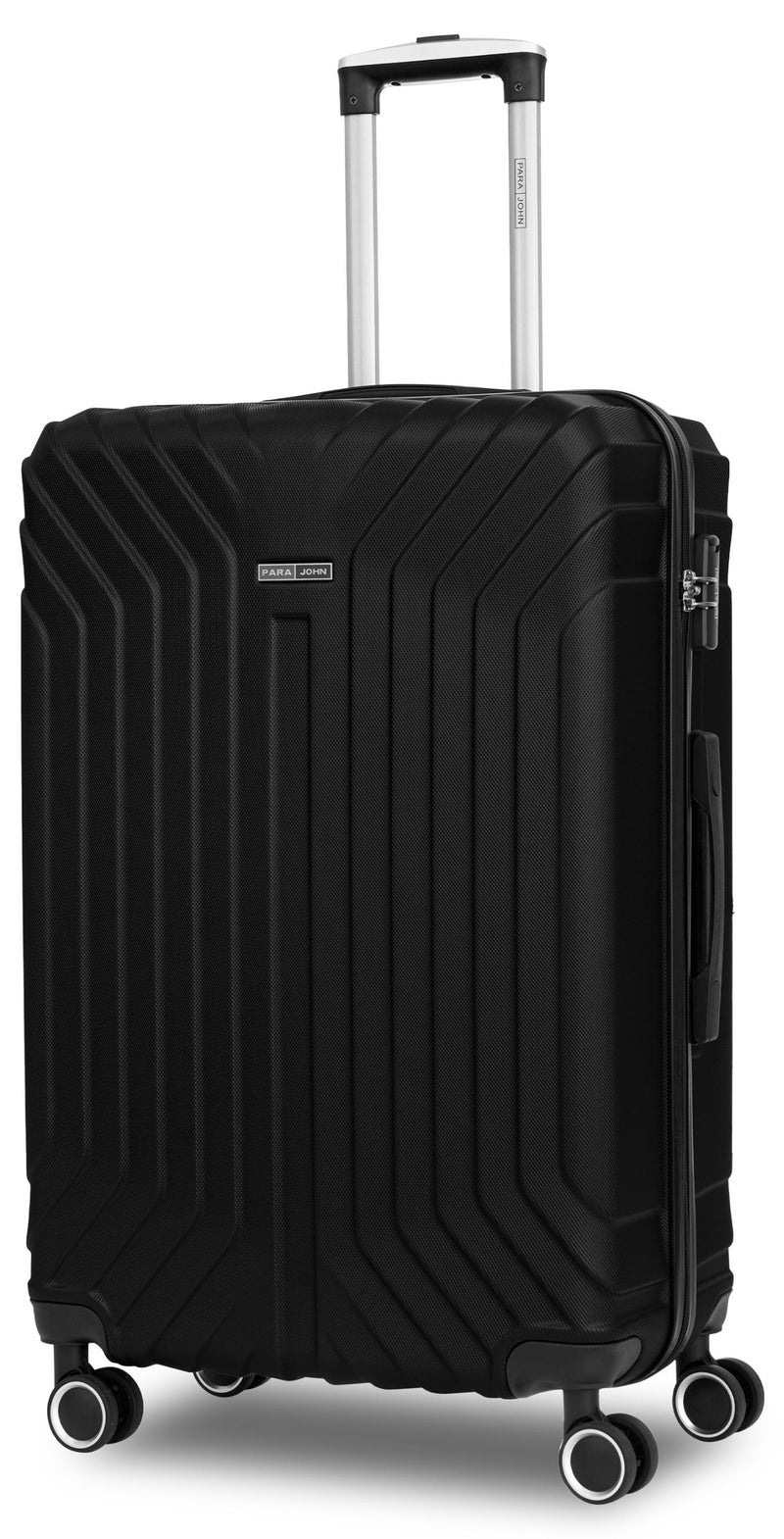 PARAJOHN حقيبة سفر بعجلات وحقيبة يد وحقيبة أمتعة خفيفة الوزن وحقيبة سفر بعجلات دوارة متينة 360 درجة وحقيبة سفر صلبة - Image 1