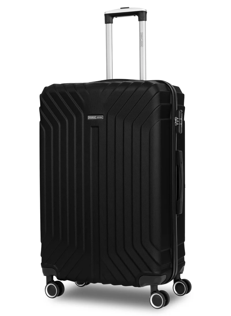 Parajohn GlideX 20-Inch Small ABS Hard Case Cabin Luggage Trolley Bag – 10kg Capacity, 4 Spinner Wheels & Lock, Black