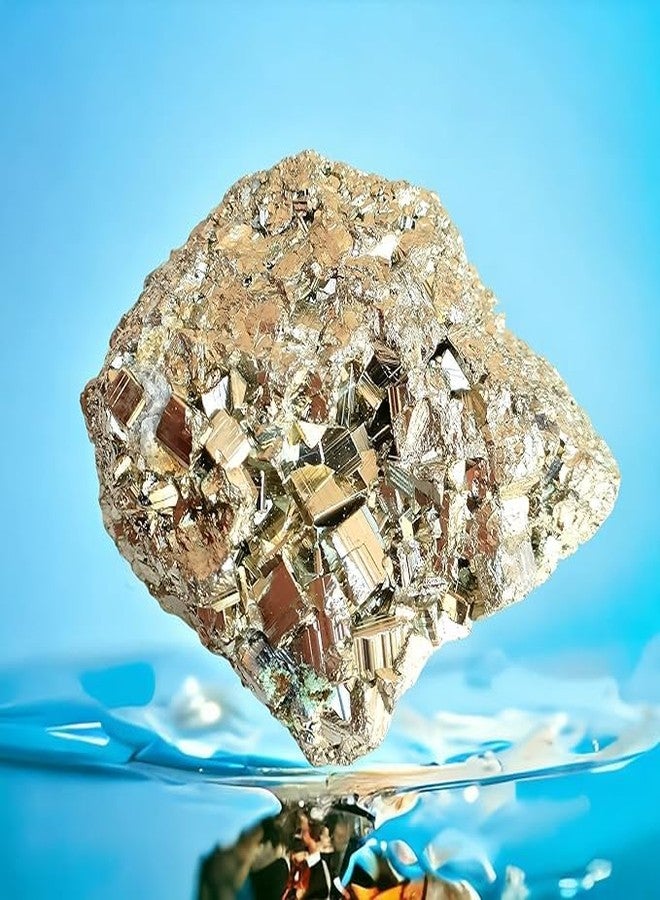 SAINTIMO ® GEMSTONE Pyrite Raw Stone Original Crystal Healing Rough Gemstones Natural Pyrite Raw Crystals for Vastu Manifestation Money Home Decor Spiritual and Reiki Healing 1 Pieces 45 to 95 Grams - Image 5
