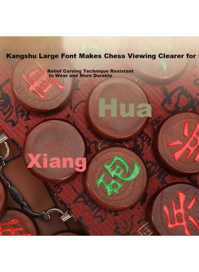 Win eight Yingba Chinese Chess Solid Wood Large Portable Chessboard Adult Children Home Gift Premium Chess Gift Box Camping - Image 3
