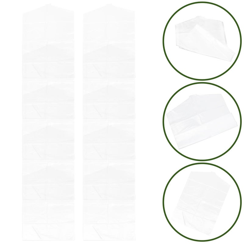 10Pcs Thickened Transparent Garment Bags Dust Covers For Hanging Clothes Storage - Image 4