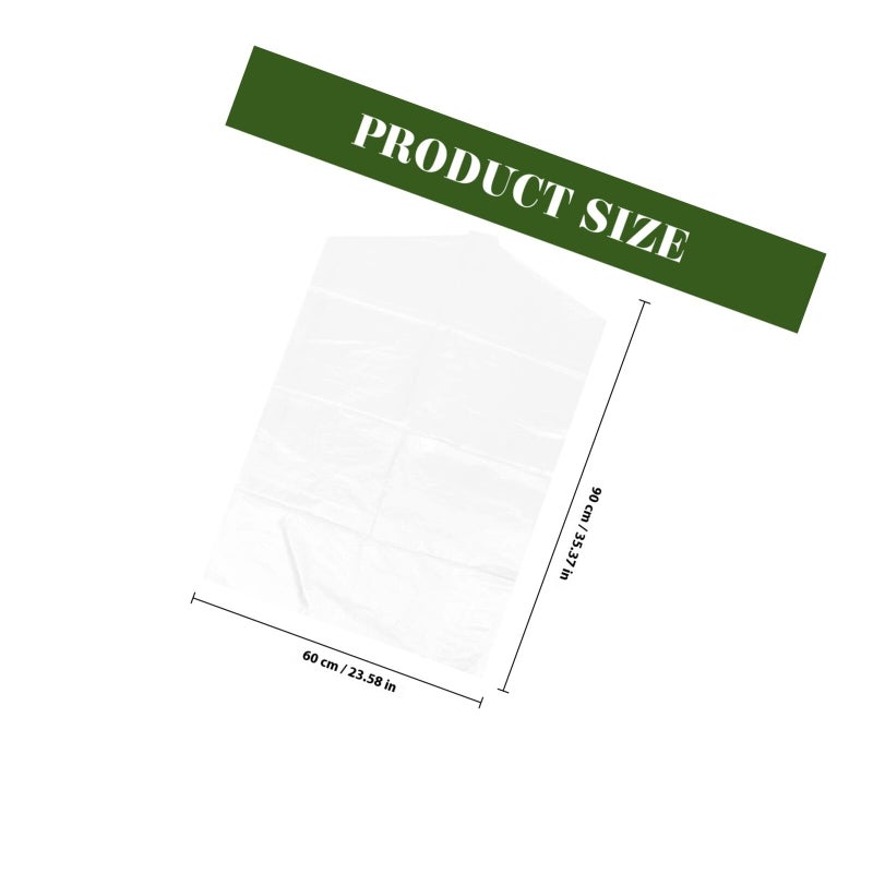 10Pcs Thickened Transparent Garment Bags Dust Covers For Hanging Clothes Storage - Image 3