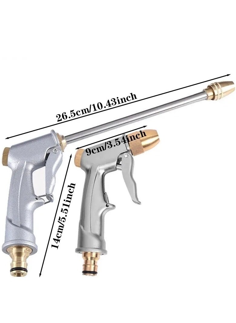 AROAQ - Garden Hose Nozzle Sprayer Heavy Duty Metal Brass Nozzle High Pressure Water Hose Nozzle Adjustable Spray Gun for Watering Plant - Image 1