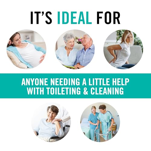 Juvo Toilet Aid - Personal Bottom Wiping Tool, Bathroom Mobility Aid for Disabled, Elderly, and Surgery Recovery - 18" long wand with hygienic cover - Image 3