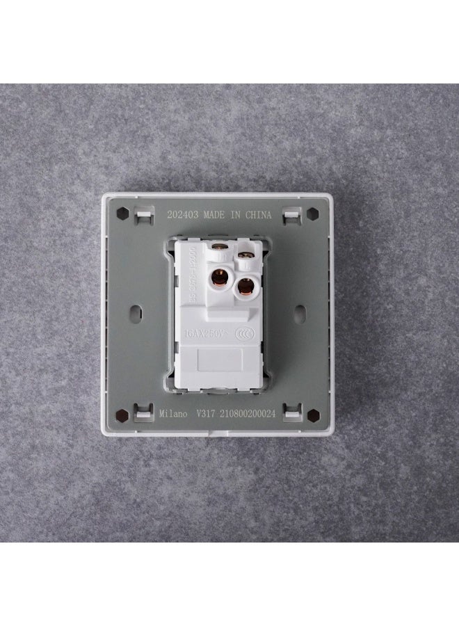 DANUBE HOME Milano Bell Switch Push Button For Doorbell Switch With Bell Symbol Aura Wh - Image 2