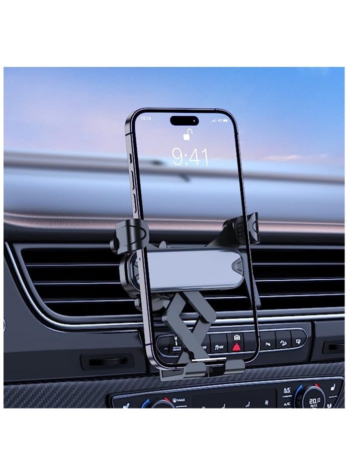 Electric Car Cell Phone Holder for Air Vent Clip, Universal Gravity Mobile Phone Mount, Hands Free Auto Car Phone Holder Compatible for iPhone and Android - Image 1