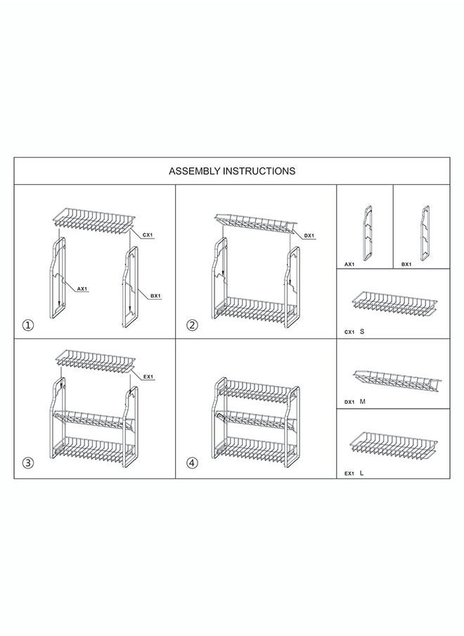 Feelings - Kitchen Organizer 3 Tier 44×23×29 cm - Image 1