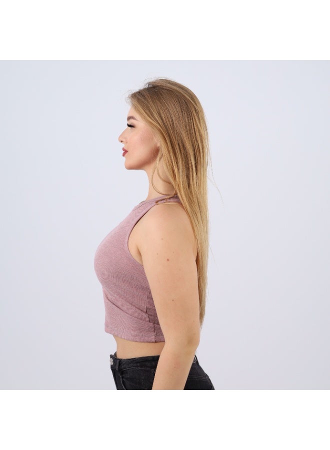 zecotex  Women’s Cotton Ribbed Sleeveless Crop Top - Image 5