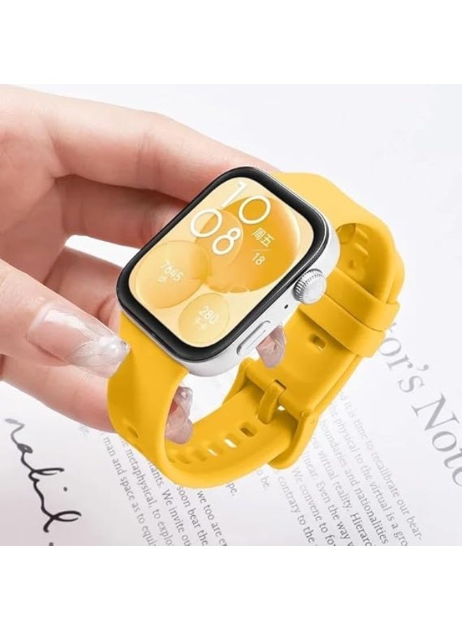 Fekra Official Silicone Strap for Huawei Watch Fit 3 (2024) Replacement Bracelet Wriststrap for Huawei Watch Fit3 Strap, Solid Color Watch Band - Image 3