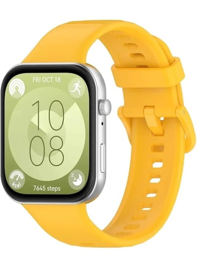 Fekra Official Silicone Strap for Huawei Watch Fit 3 (2024) Replacement Bracelet Wriststrap for Huawei Watch Fit3 Strap, Solid Color Watch Band - Image 1
