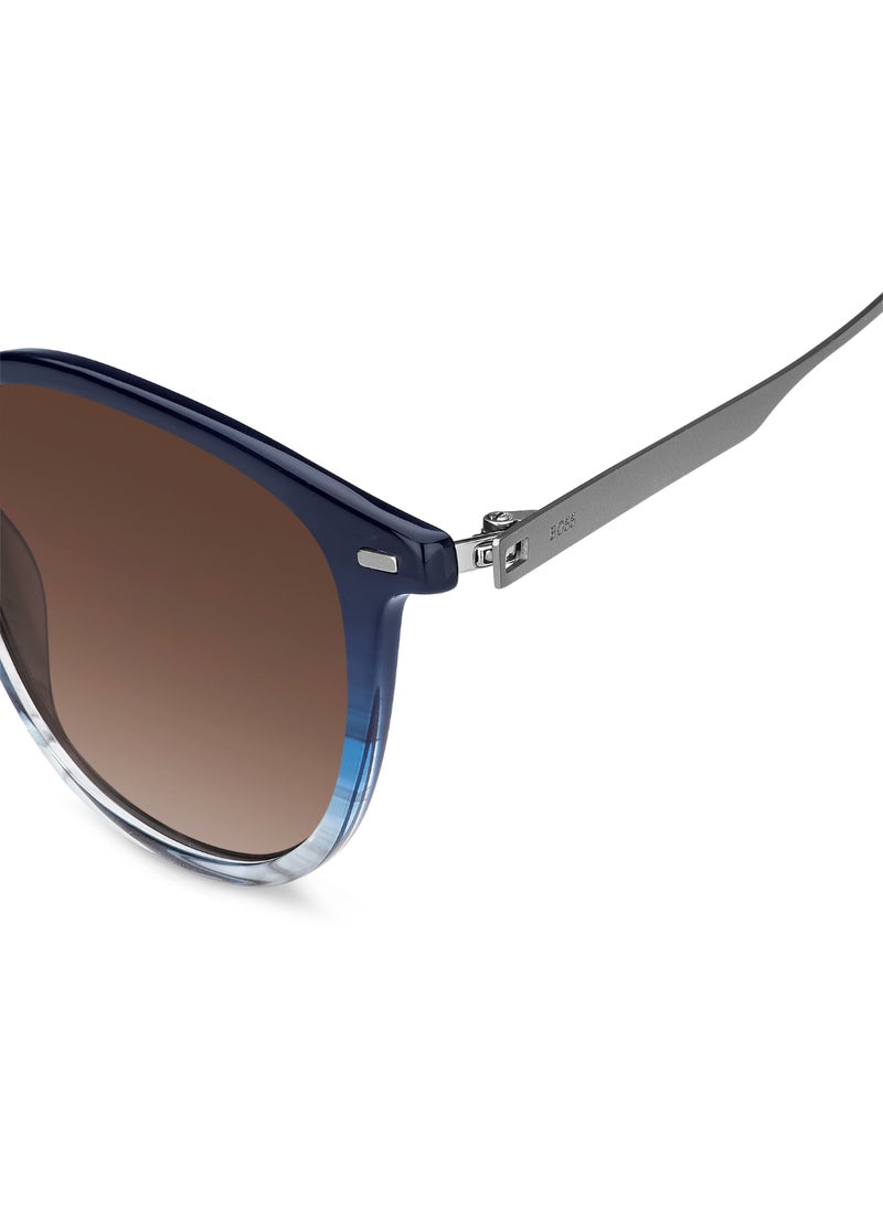 HUGO BOSS Men's UV Protection Rectangular Shape Stainless Steel Sunglasses BOSS 1639/S BROWN 44 - Lens Size: 44.3 Mm - Blhornrut  - Image 4