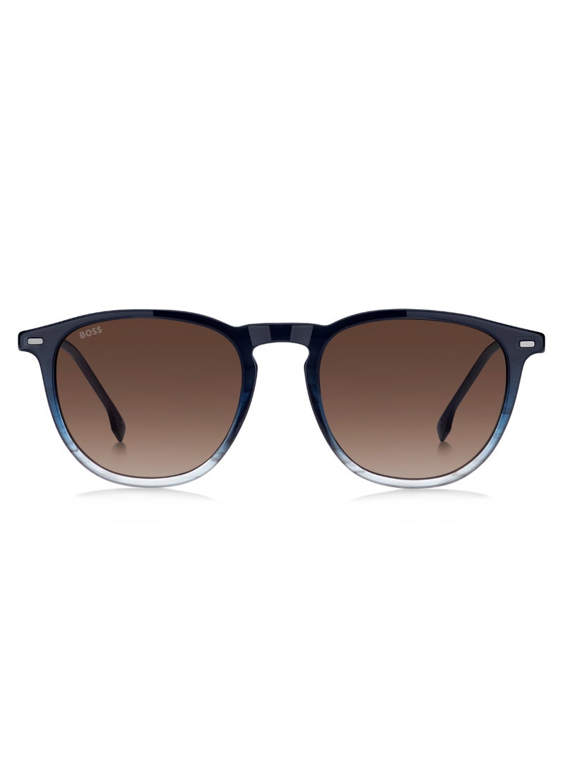 HUGO BOSS Men's UV Protection Rectangular Shape Stainless Steel Sunglasses BOSS 1639/S BROWN 44 - Lens Size: 44.3 Mm - Blhornrut  - Image 3