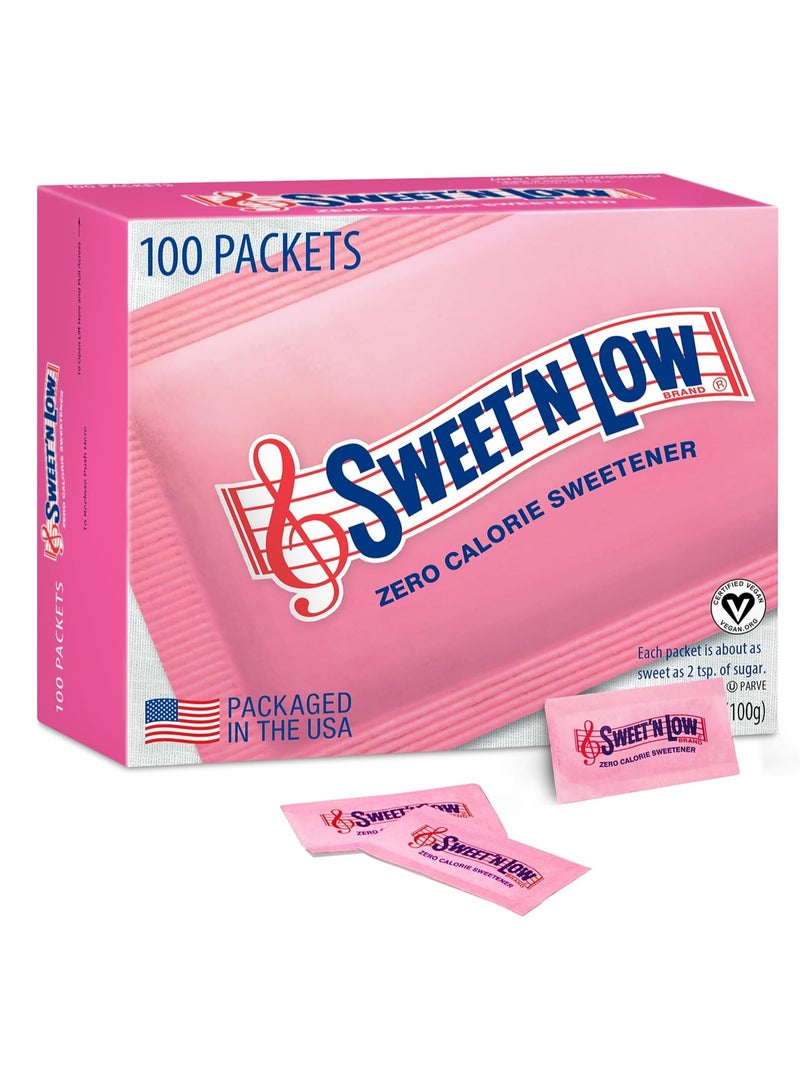 SWEET'N LOW Zero Calorie Sweetener Packets, 100 Count - Image 1