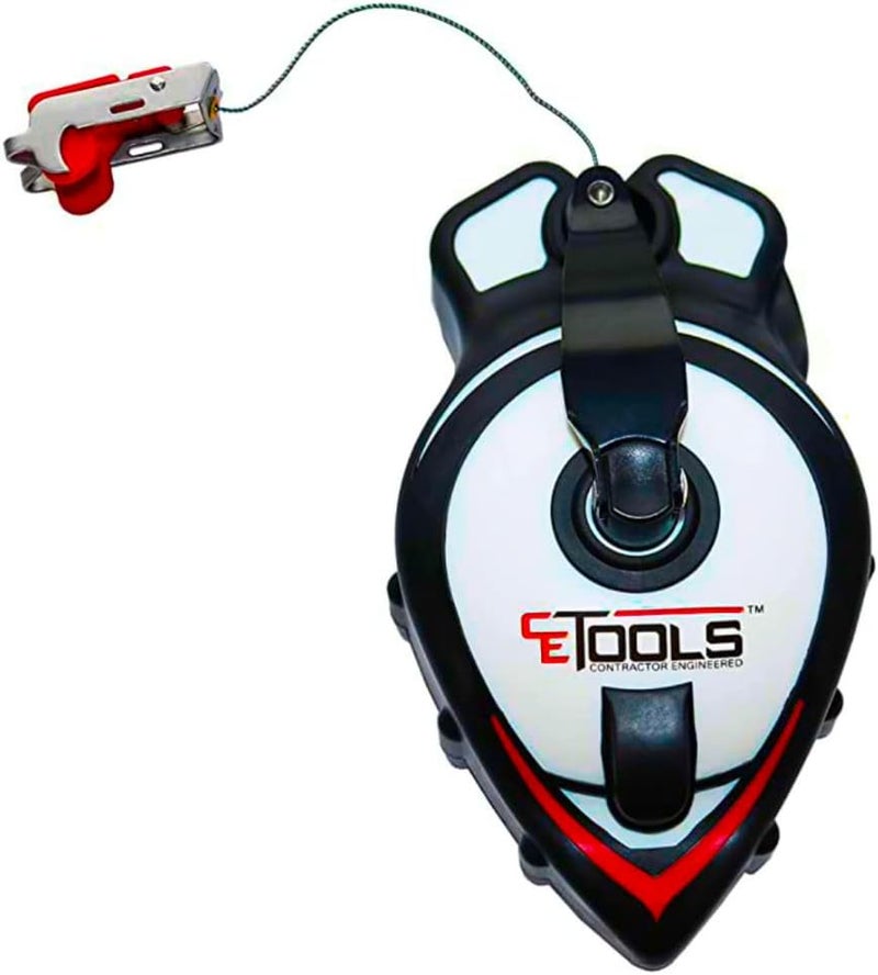 CE TOOLS SnapBack® Chalk Line with Releasable Tip - Image 1