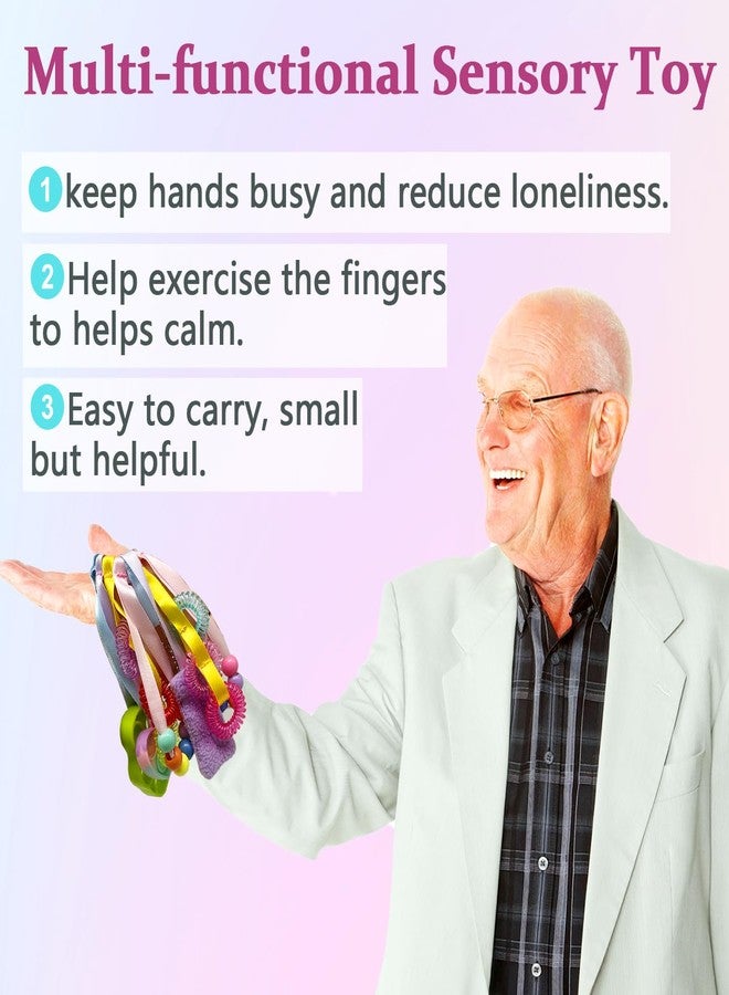 Heyshapeing Sensory Toys for Alzheimer Patients Anxiety Relief Dementia Ring Dementia Fidget Toy Arm Pillow Fidget Wrist Cuff (Green) - Image 4