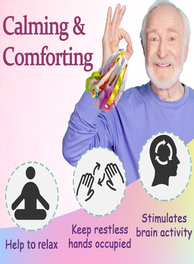 Heyshapeing Sensory Toys for Alzheimer Patients Anxiety Relief Dementia Ring Dementia Fidget Toy Arm Pillow Fidget Wrist Cuff (Green) - Image 3