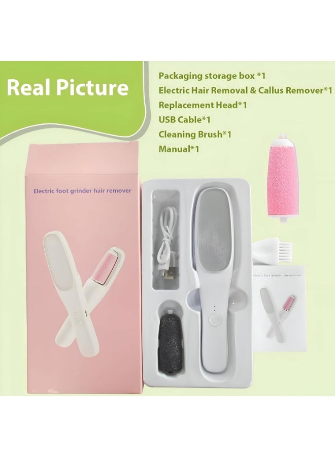 Electric foot exfoliator, rechargeable, with LED light for smooth feet - Image 2