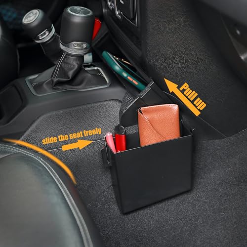 JVMA Center Console Gear Shift Organizer Tray for Jeep Gladiator Accessories and Jeep Wrangler JL JLU 2025 2024 2023 2022-2018 Rubicon Sahara 4xe Storage Box, Car Trash Bag Hook (US Patent) Interior - Image 3