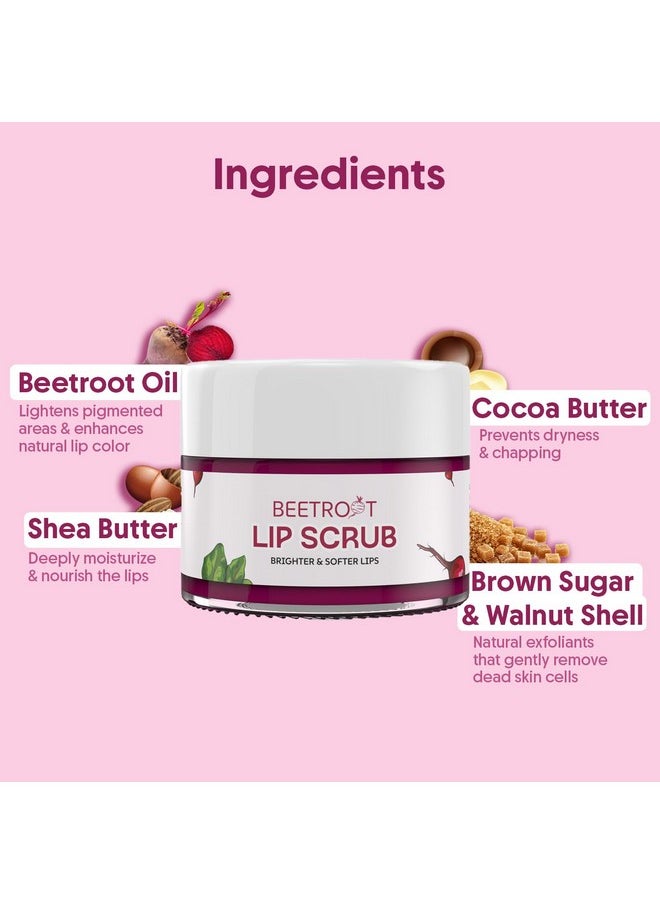 Aravi Organic Aravi Organic Beetroot Lip Scrub With Beetroots, Shea Butter & Cocoa Butter - For Dark, Chapped & Pigmented Lips - Repairs Damaged Lip - For Men and Women - 0.5 FL Oz / 15gm  - Image 3