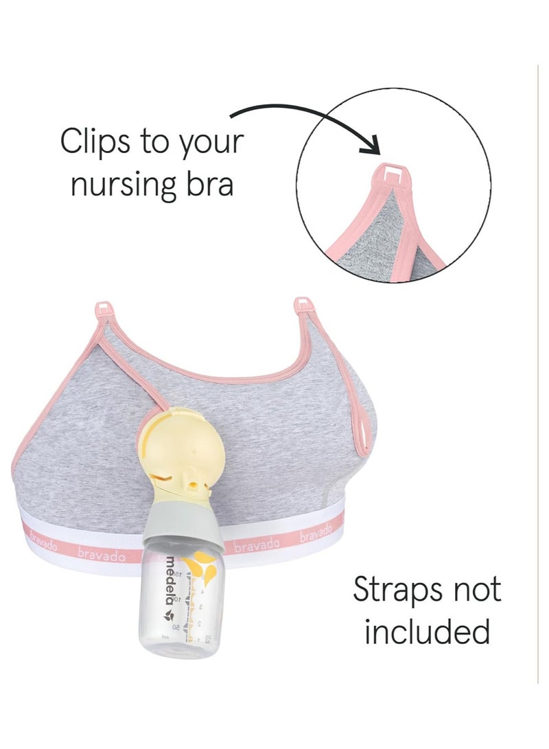 برافادو إكسسوارات ضخ بدون حمالات من Bravado Designs للسيدات بدون استخدام اليدين ومضخة باللون الرمادي مقاس X-Large - Image 2