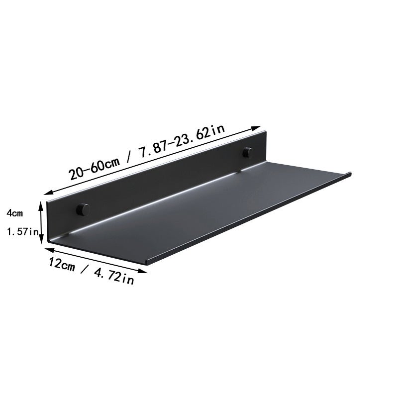 30cm Space Aluminum Tray Storage Hanger Dressing Table Toilet Finishing Storage Wall Hanger Black 2-piece Pack - Image 3