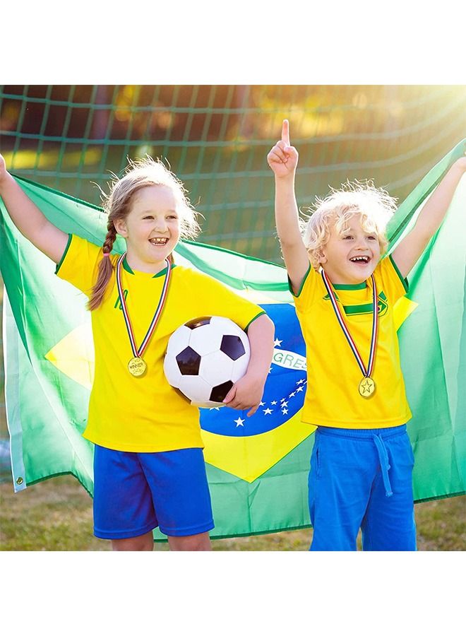 انت ميداليات فائزة من 30 قطعة للأطفال ، ميداليات بلاستيكية ذهبية مع شريط ، ميداليات اليوم الرياضي للزينة المفضلة لحفلات الأطفال ، جوائز المسابقات الرياضية - Image 5