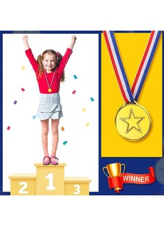 Ant 30-Piece Kids Winner Medals, Plastic Medals Gold Medals with Ribbon, Sports Day Medals for Children Party Favor Decorations, Sports Competition Awards  - Image 4