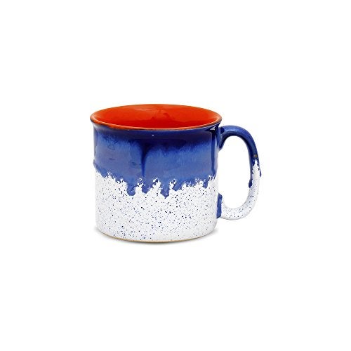 Caffeine Ceramic Stoneware Handmade Blue & White Studio Maggie Mug 500ml (Set of 2) - Image 3