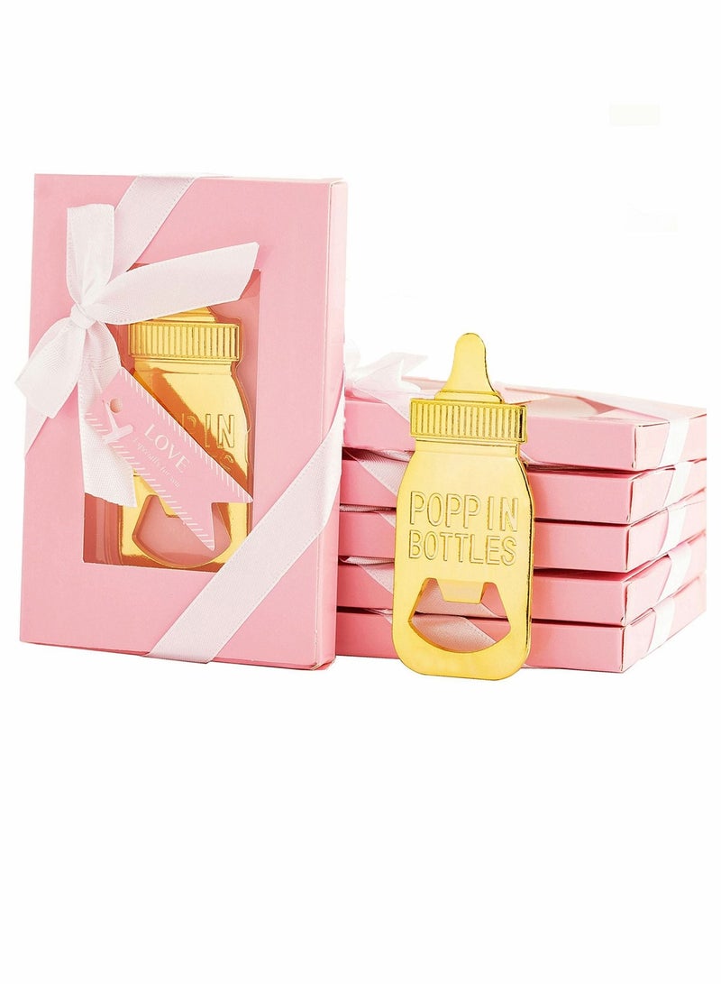 Excefore 6 Pieces Bottle Opener Baby Shower Favor for Guest, Party Decoration Supplies  - Image 1