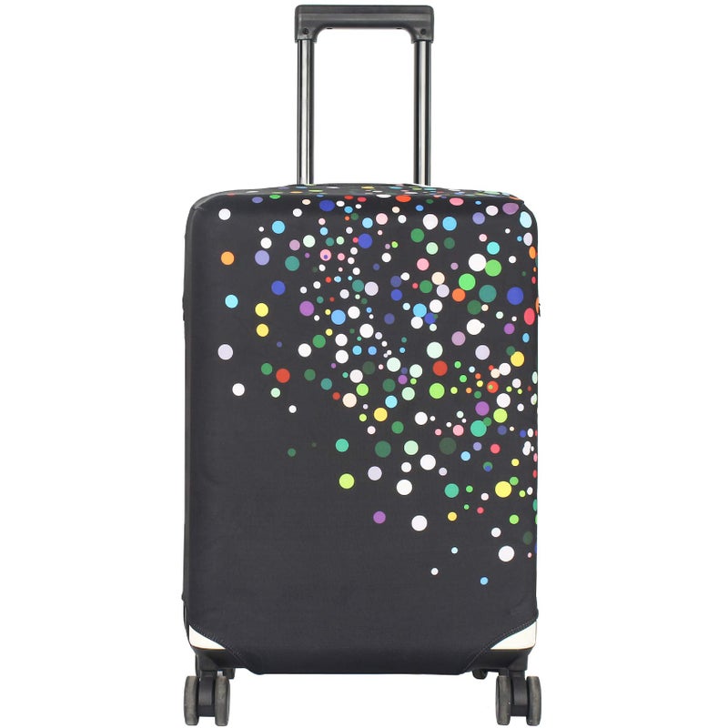 HYPER VENTURE Washable Luggage Cover - Fashion Suitcase Protector Fits 23-26 Inch Luggage (Color Dots, M) - Image 1