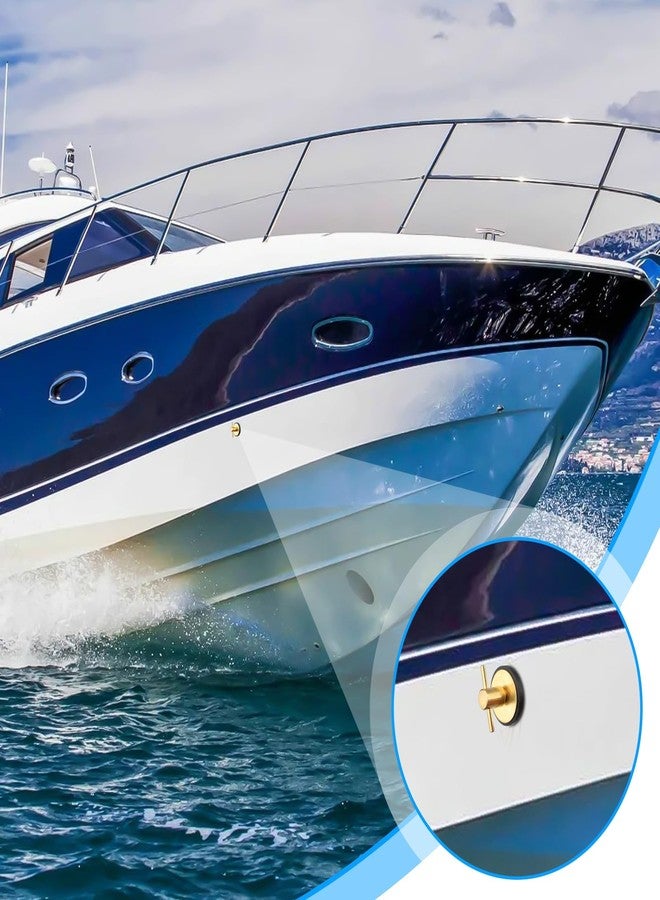 Linkstyle 4 PCS Brass T-Handle Drain Plug, Marine Boat Drain Plugs for 1 Inch Diameter Drains Locks, Twist-Turn and Seal Design Rubber Plugs T-Handle Drain Plug for Yachts Kayaks - Image 3