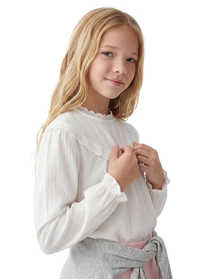 كوتون Long Sleeve Blouse