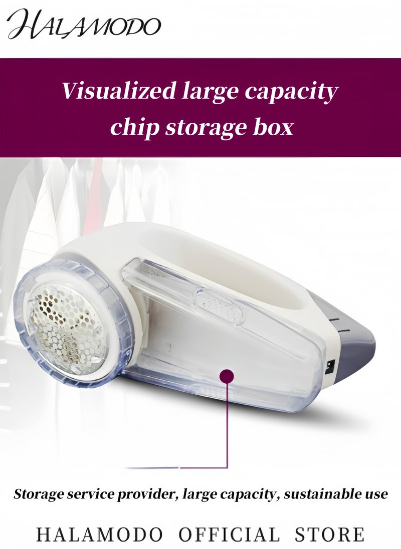 Portable Fabric Shaver Lint Remover Cordless Fuzz Shaver Remover Battery-powered Fluff Remover Three-speed Adjustable Lint Remover Wool Sweater Fabric Shaver Trimmer
