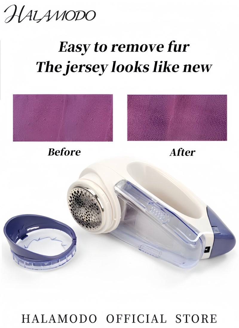 Portable Fabric Shaver Lint Remover Cordless Fuzz Shaver Remover Battery-powered Fluff Remover Three-speed Adjustable Lint Remover Wool Sweater Fabric Shaver Trimmer